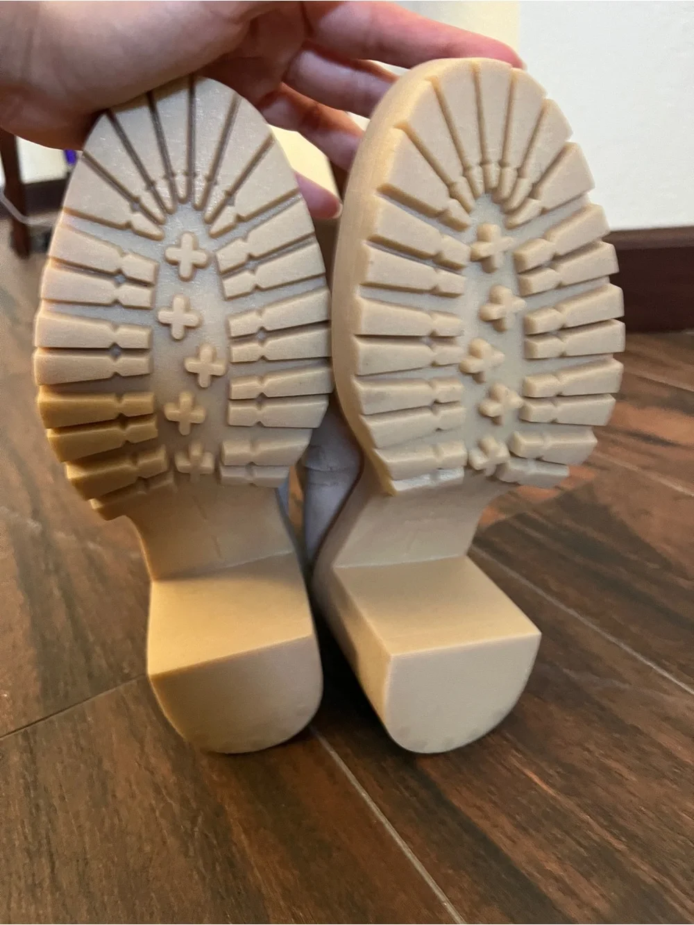 Dolce Vita Light Beige Suede Chelsea Platform Booties